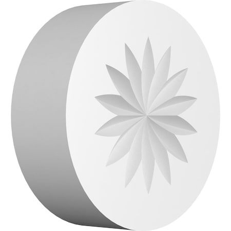 Ekena Millwork Standard Grayson Flower Rosette With Square Edge, 3"W x 3"H x 1"P ROSP030X030X100GRY09